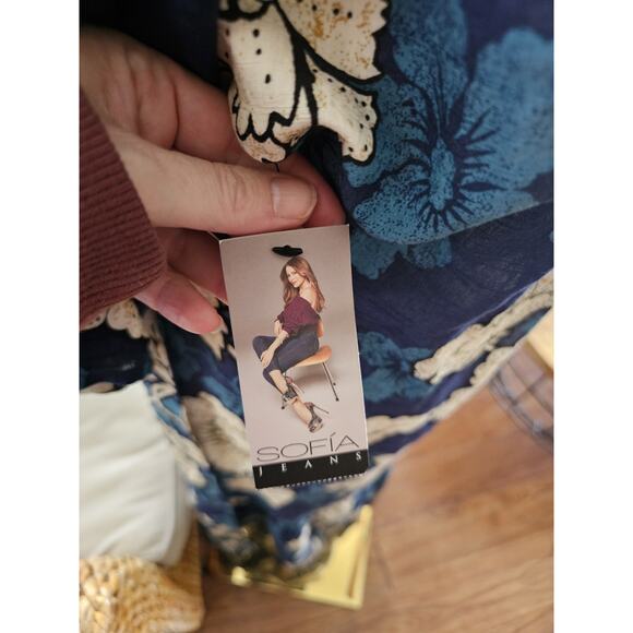 Sofia Vergara Hawaiian Tie-back Dress Women's Size L Tropical Vacation Beach - Picture 6 of 13